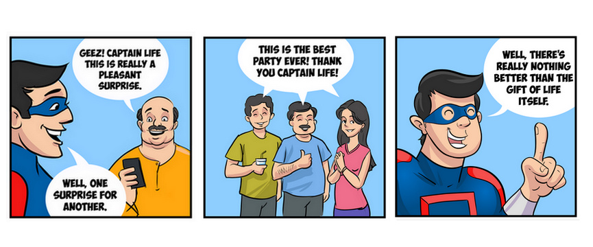 Captain Life and Birthday Surprise -Benefits of Insurance