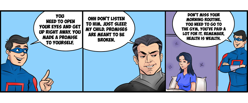 Captain Life Vs Procrastinator - Insurance Comic Strip 2